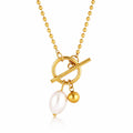 Necklace, 18K Gold Plated Steel