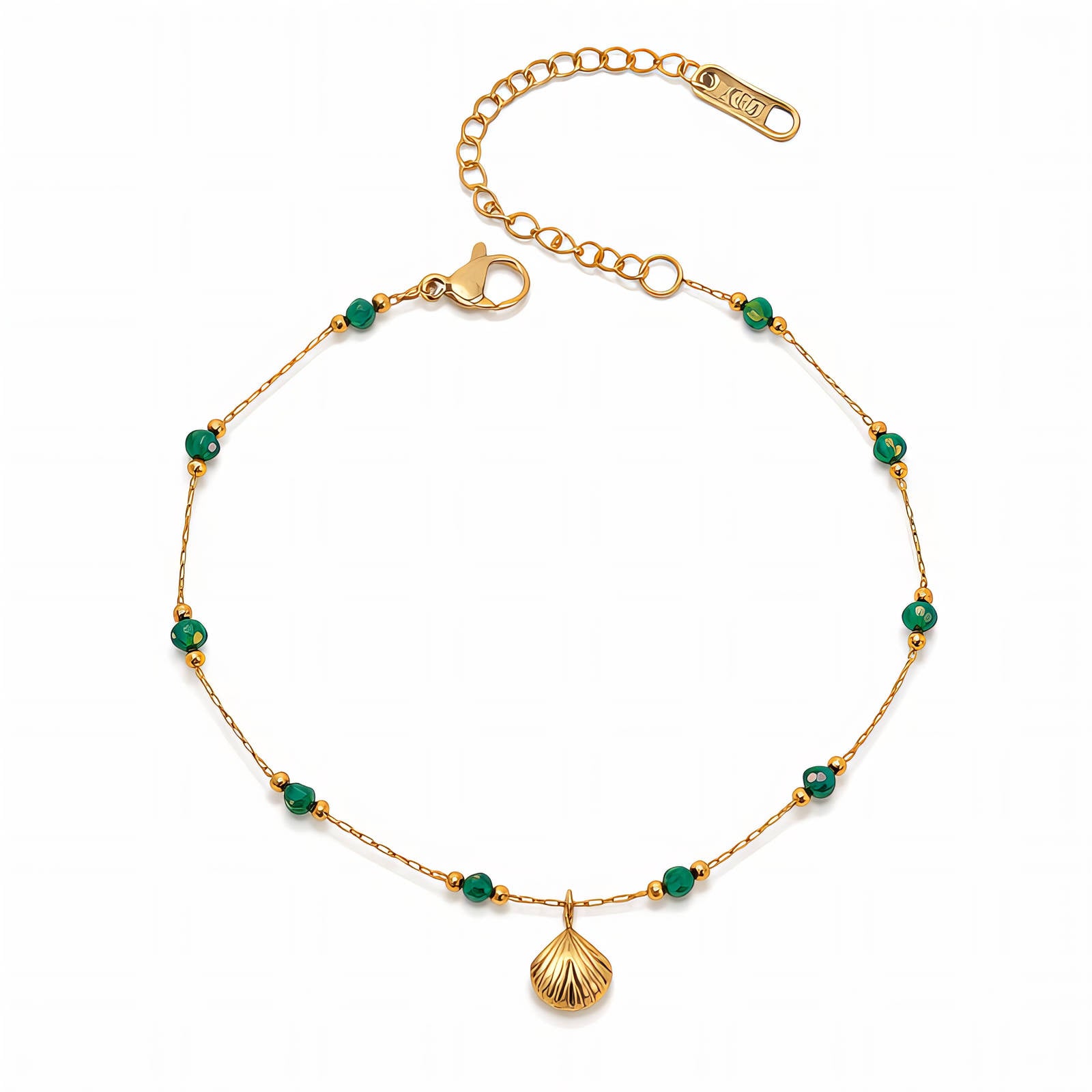 Seashell Bracelet, 18K Gold Plated Steel