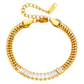 Bracelet, 18K Gold Plated Steel