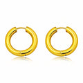 Earrings, 18K Gold Plated Steel