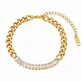 Bracelet, 18K Gold Plated Steel