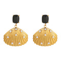 Seashells Earrings, 18K Gold Plated Steel