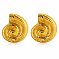 Seashells Earrings, 18K Gold Plated Steel