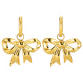 Bows Earrings, 18K Gold Plated Steel