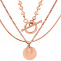 Coins Necklace, 18K Gold Plated Steel