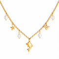 Dolphin Necklace, 18K Gold Plated Steel