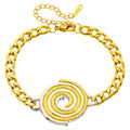 Bracelet, 18K Gold Plated Steel
