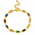 Bracelet, 18K Gold Plated Steel