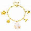 Seashell Bracelet, 18K Gold Plated Steel