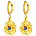 Earrings, 18K Gold Plated Steel