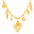 Squid Necklace, 18K Gold Plated Steel