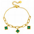 Bracelet, 18K Gold Plated Steel