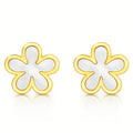 Flower Meadow Earrings, 18K Gold Plated Steel