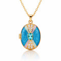 Necklace, 18K Gold Plated Steel