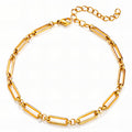 Anklet, 18K Gold Plated Steel