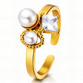 Ring, 18K Gold Plated Steel