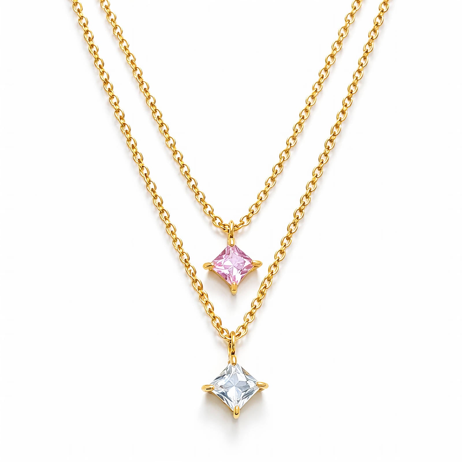 Necklace, 18K Gold Plated Steel