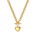 Necklace, 18K Gold Plated Steel
