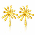 Flowers Earrings, 18K Gold Plated Steel