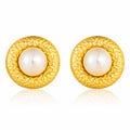Earrings, 18K Gold Plated Steel