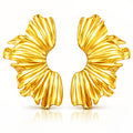 Earrings, 18K Gold Plated Steel