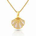 Seashell Necklace, 18K Gold Plated Steel