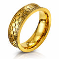 Ring, 18K Gold Plated Steel