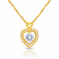 Heart Necklace, 18K Gold Plated Steel