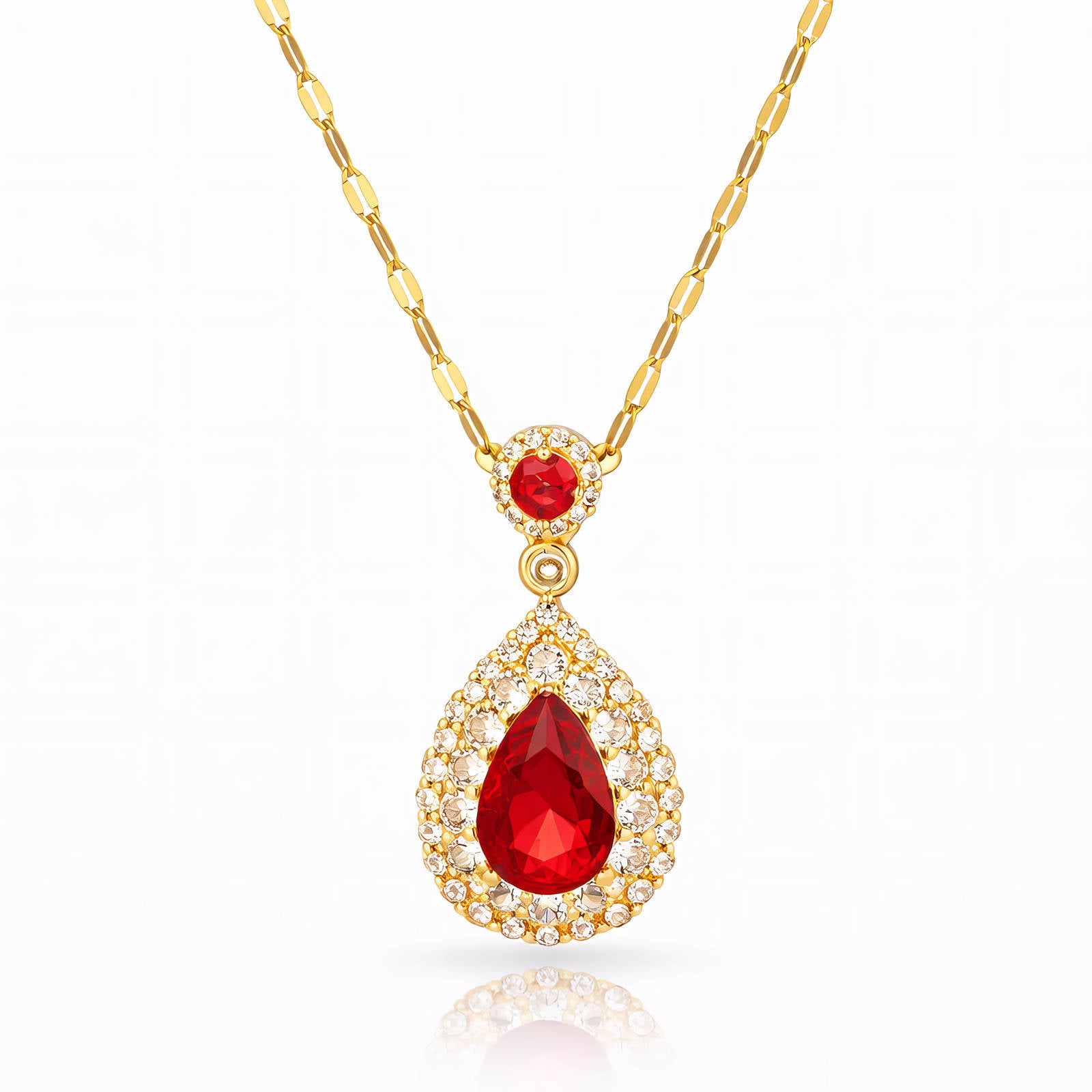 Necklace, 18K Gold Plated Steel