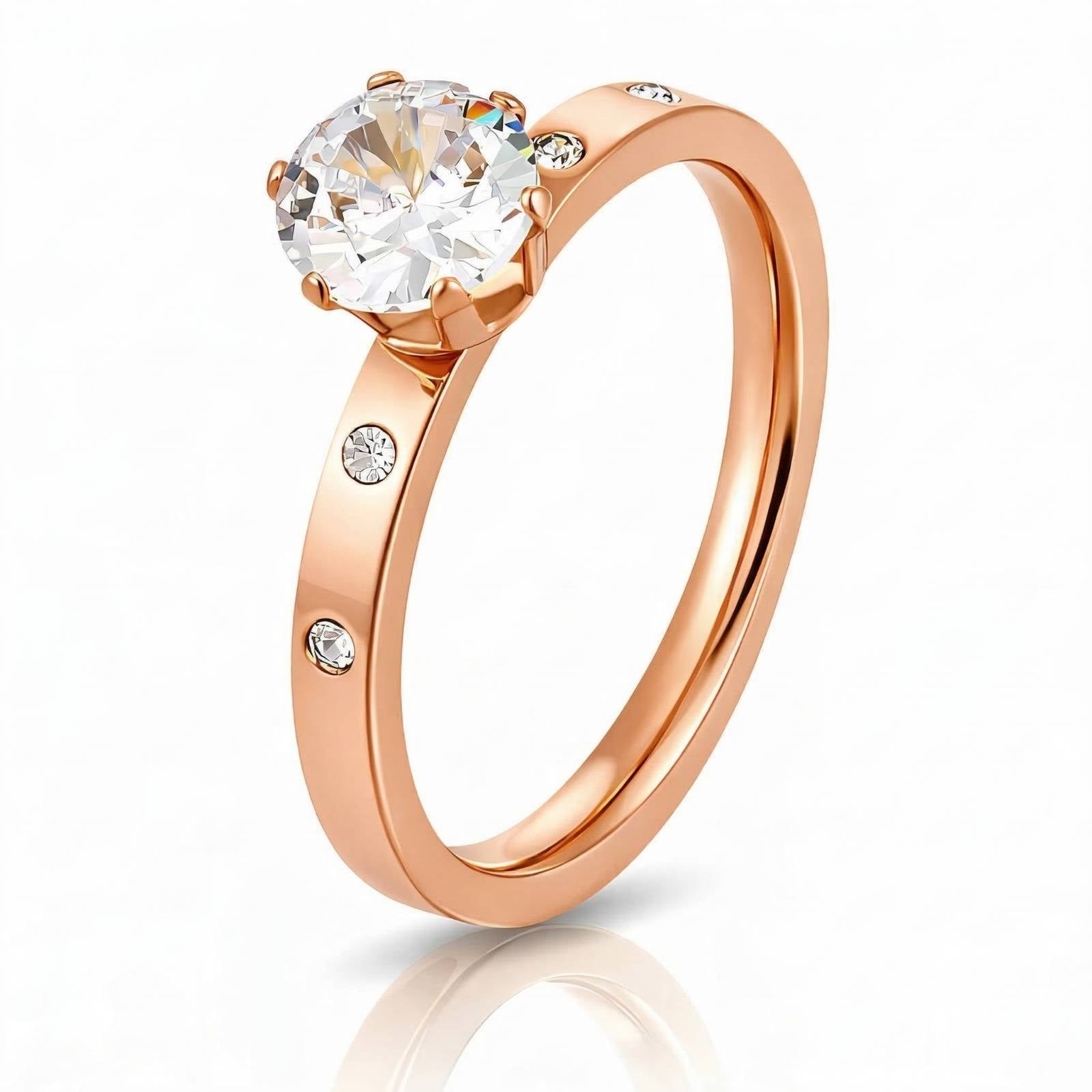 Ring, 18K Gold Plated Steel