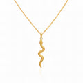 Snake Necklace, 18K Gold Plated Steel