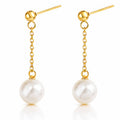 Earrings, 18K Gold Plated Steel