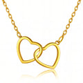 Hearts Necklace, 18K Gold Plated Steel