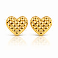 Hearts Earrings, 18K Gold Plated Steel