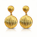 Earrings, 18K Gold Plated Steel