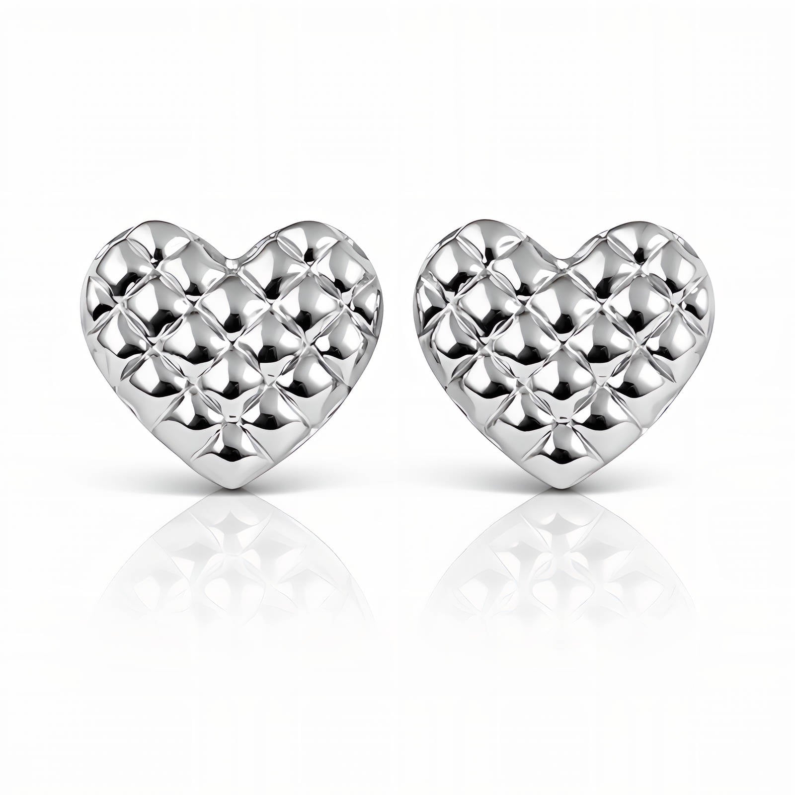 Hearts Earrings, Stainless Steel