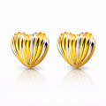 Hearts Earrings, 18K Gold Plated Steel