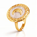Crescent Ring, 18K Gold Plated Steel