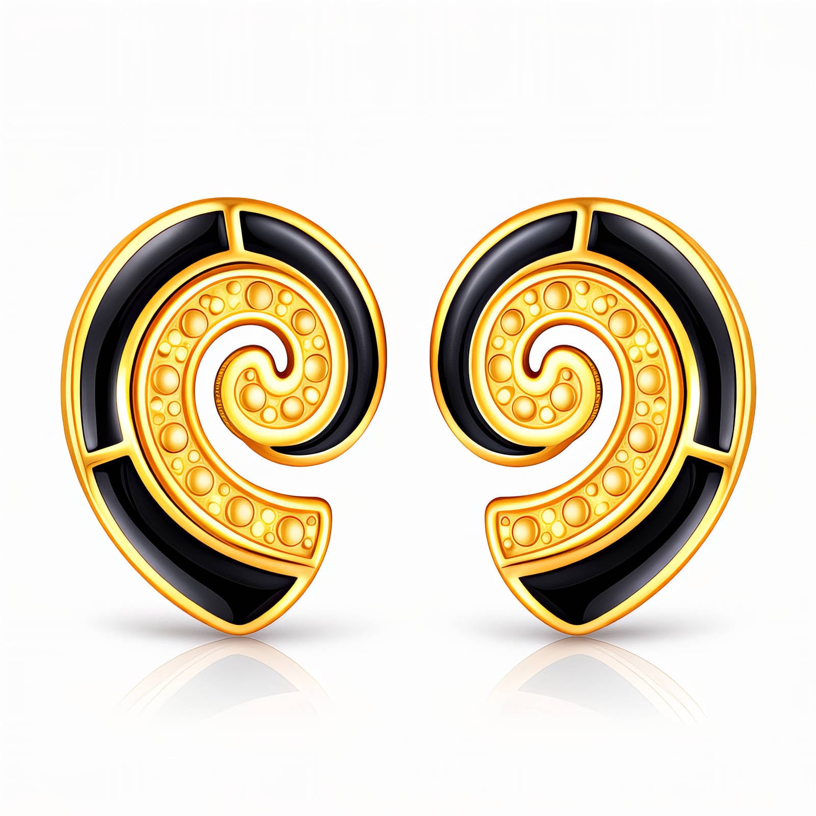 Seashells Earrings, 18K Gold Plated Steel