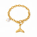 Bracelet, 18K Gold Plated Steel