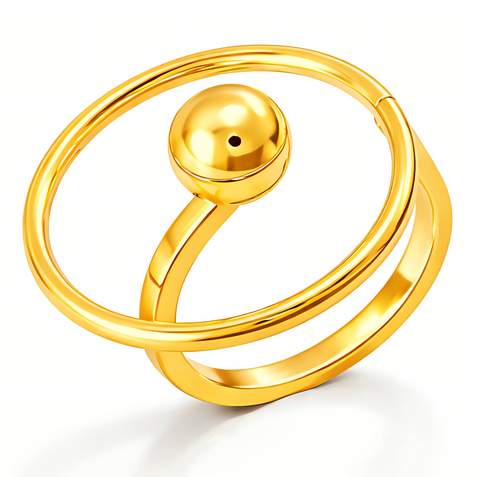 Ring, 18K Gold Plated Steel