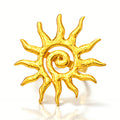 Sun Ring, 18K Gold Plated Steel