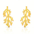 Earrings, 18K Gold Plated Steel