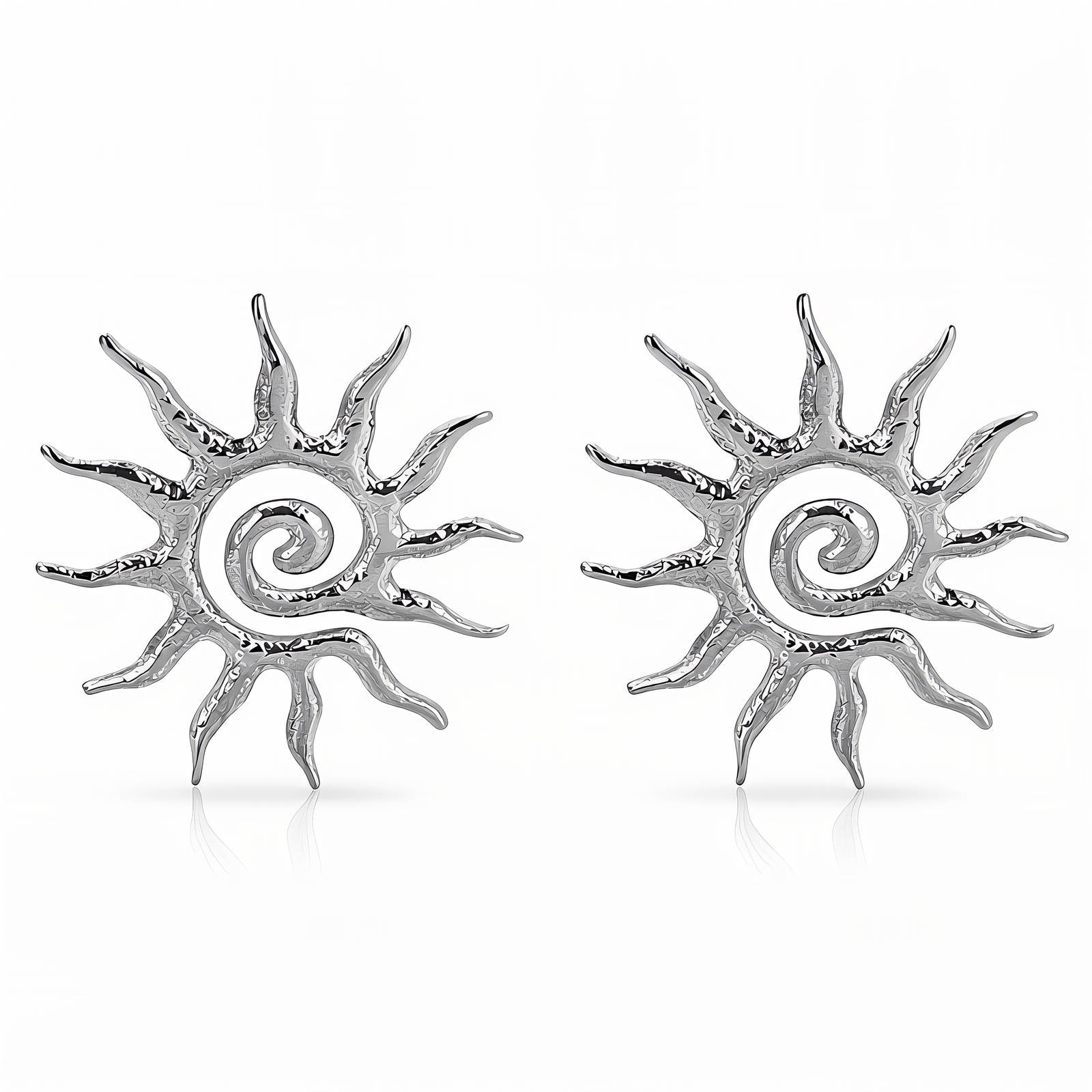Suns Earrings, Stainless Steel