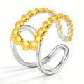 Ring, 18K Gold Plated Steel