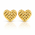 Hearts Earrings, 18K Gold Plated Steel