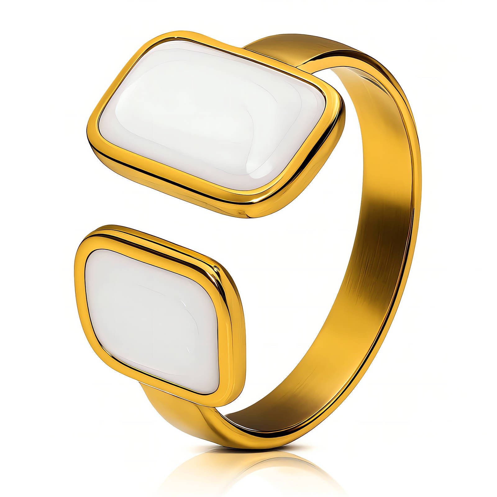Ring, 18K Gold Plated Steel