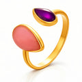 Ring, 18K Gold Plated Steel