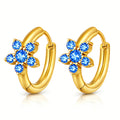 Flowers Earrings, 18K Gold Plated Steel