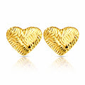 Hearts Earrings, 18K Gold Plated Steel